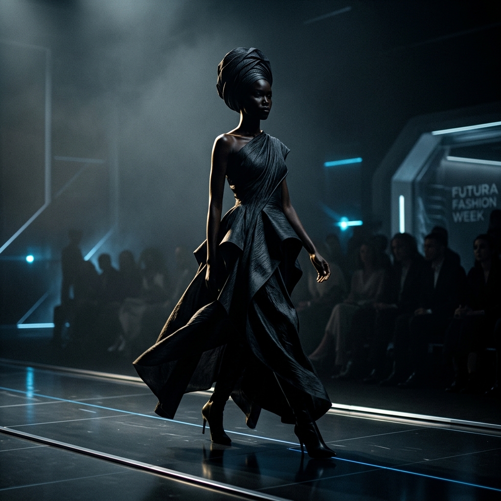 Futuristic Dark Runway Model